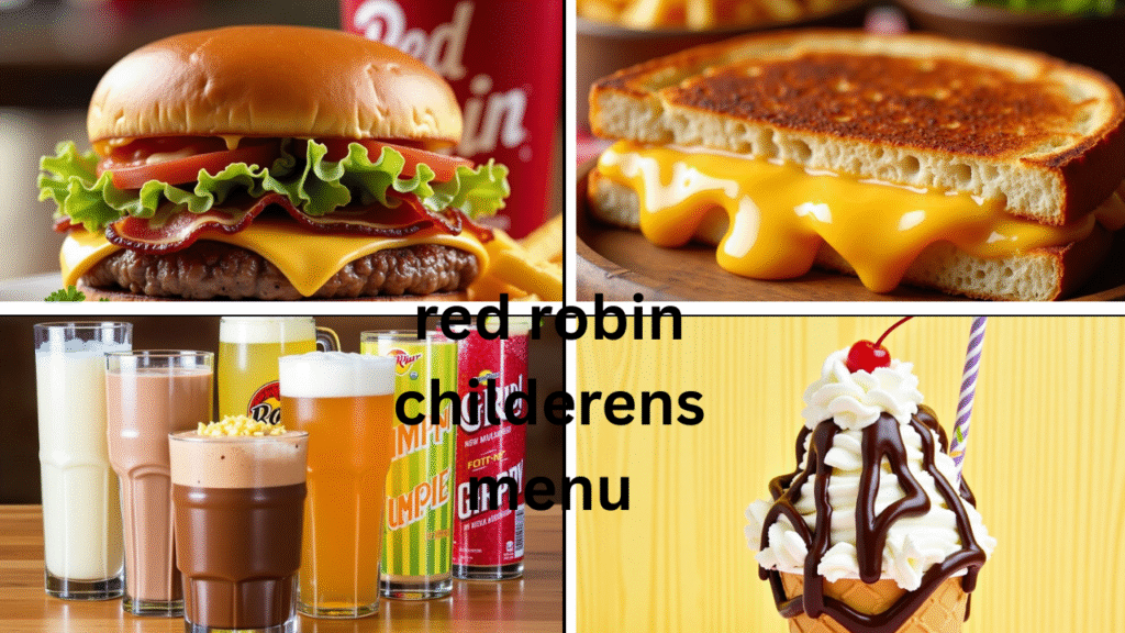 Red Robin Childeren`s Menu With Prices (2025)